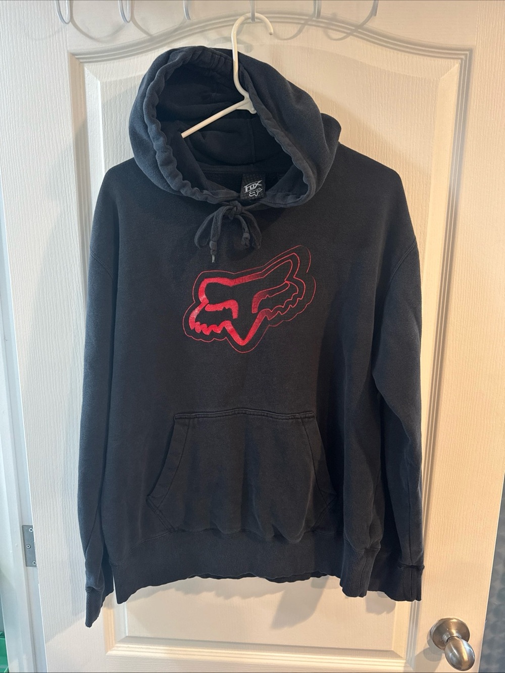 Vintage fox racing Hoodie with Red Fox Head Logo